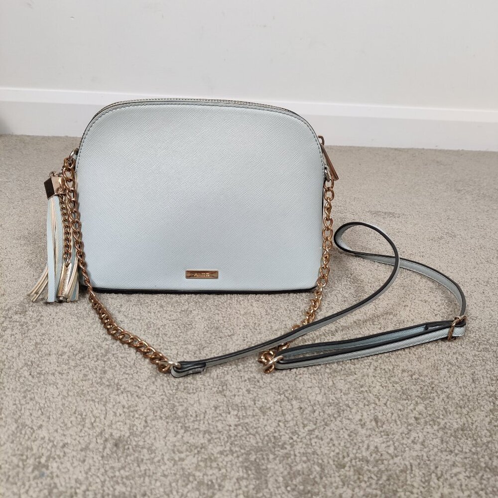 Aldo Women's Crossbody Bag In Baby Blue Color Stylish Casual Minimalist Simple